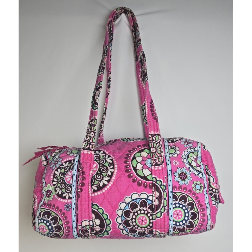 Vera Bradley Small Duffal Bag Pink Paisley Cupcakes Great Condition